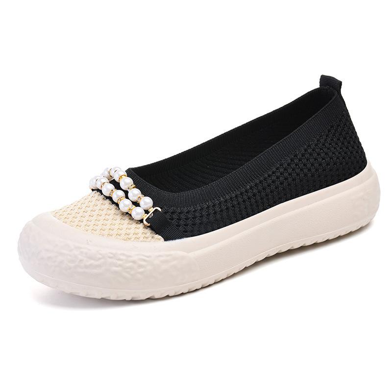 Spring and summer new cloth shoes women's single shoes casual breathable thick-soled casual shoes soft-soled non-slip fashion