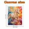 Pearl Painting 5D DIY Colorful Running Horse Gemstone Art Diamond Painting Kit for Adults/Beginners Gift Ideas Home Decor Wall Art