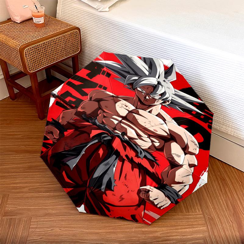 1 PC Automatic Folding Umbrella - Dragon Ball Pattern Portable Foldable Design With 8 Ribs Christmas Birthday Gifts