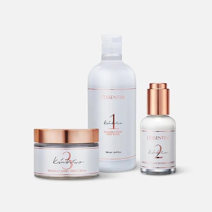 

Набор из 3 предметов родиолы (тонер + ампула + крем)