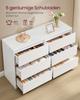 KAILYN Collection - Chest of Drawers for Bedroom, Storage Organiser Unit with 6 Drawers, 40 X 119.4 X 75 Cm, Modern Style, Snow White