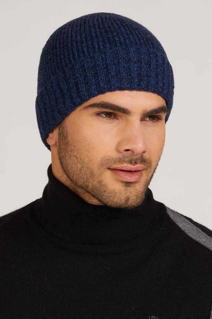 Bafo Men' Cap in Navy Blue Melange