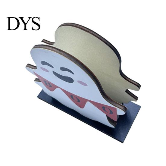 Desktop Napkin Organizer Halloween Ghost Wooden Holder, Cute Paper Towel Decorative Gift for Home Stand, Freestanding Tissue Dispenser Kitchen