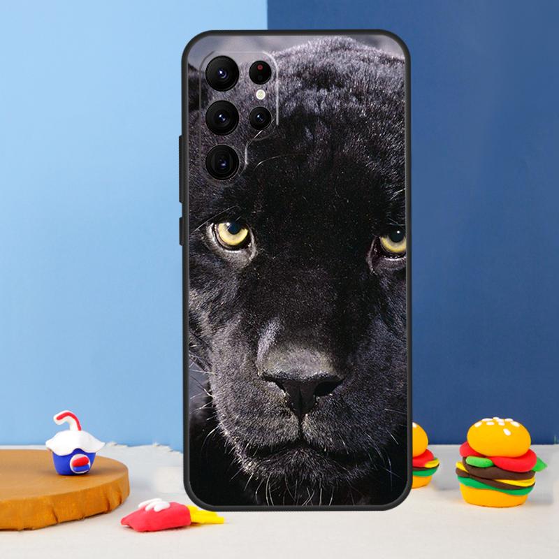 Cheetah Panther Phone Case For Samsung Galaxy S24 Ultra S9 S10 S20 FE S22 S21 S23 Plus S25 Ultra Cover Coque