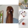 Delightful Mini Hair Claw Clip For Girls Charming Floral Design Handmade Hair Accessory