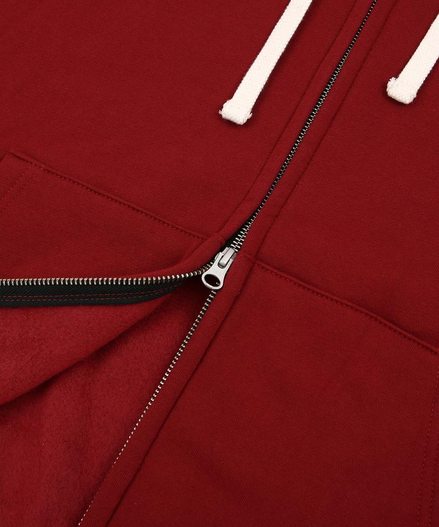 Gainsboro 2Way Signature 1 Zip-Up Hoodie_Burgundy