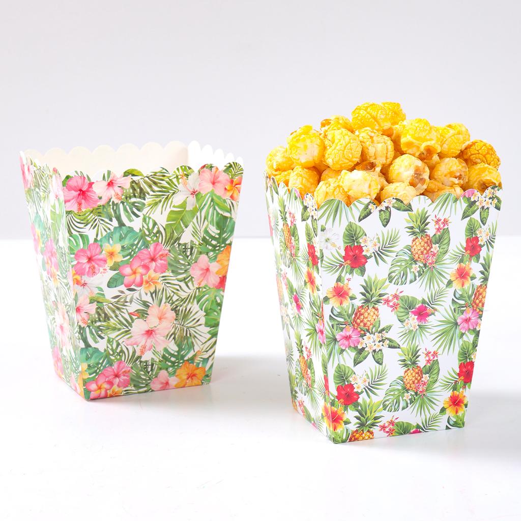 Hawaiian Turtle Back Leaf Popcorn Box Hawaii Luau Tropical Birthday Party Decor Kids Wedding Birthday Party Supplies Baby Shower