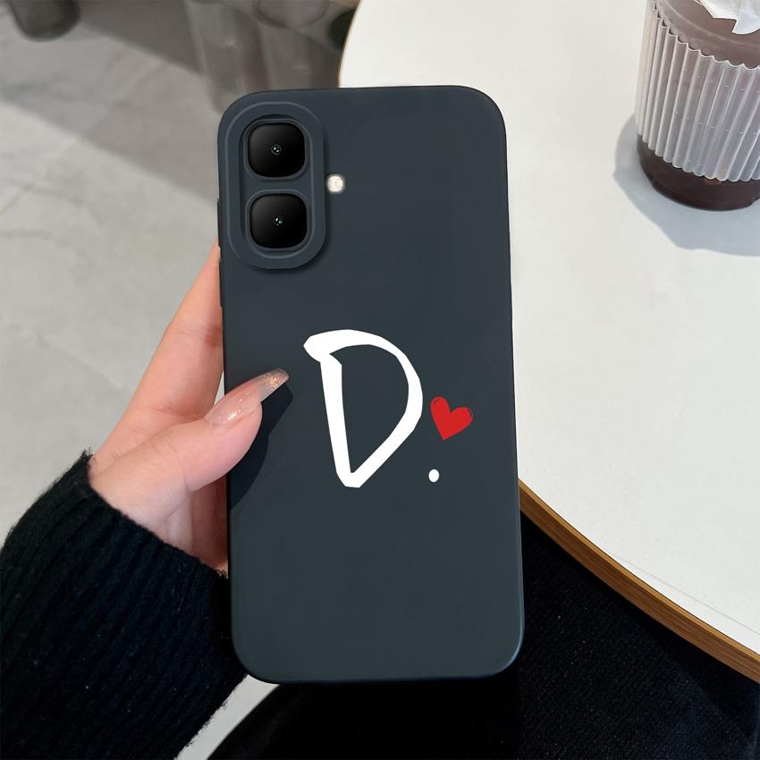 For Infinix Smart 10 9 8 7 GT 30 Pro Fashionable Lucky 26 Letters Phone Case Soft Matte Silicone High Quality Anti Drop Shell For Infinix Bumper Cover