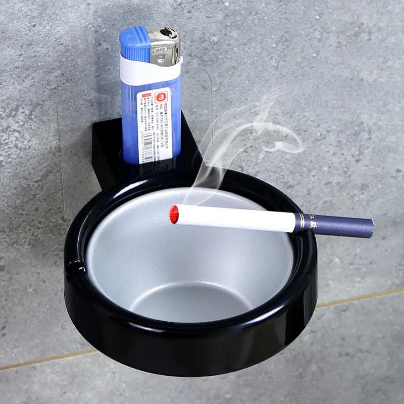 Creative Stainless Steel Ashtray With Sucker Waterproof Wall-mounted Toilet Bathroom Ashtray Storage Box
