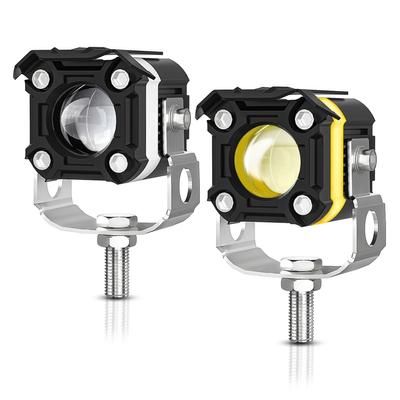Motocyklová LED Driving Lights, 60W 6000LM 6000K3000K Super Bright Yellow White Reflektory