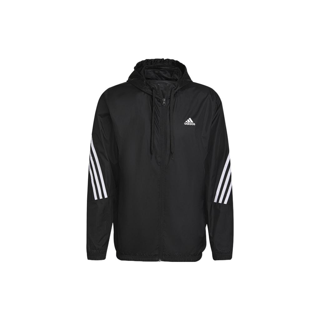 adidas Abbigliamento Sportivo Casual da Uomo Nero con Cappuccio Moderato H15580