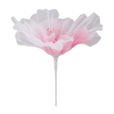 Fiore di garza Diametro 19,7 pollici Colori morbidi e brillanti Leggero Riutilizzabile Fiore di organza artigianale per