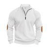 Corduroy Mens Stand Collar Pullover Sweatshirt With Zipper Closure For Casual Fall Wear