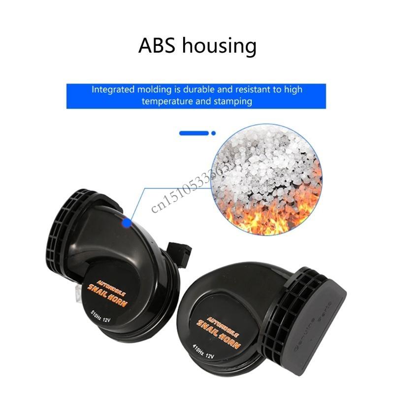 090E Laute Autohupe 12V Elektrische Schneckenbahn-Hupe Super laute wasserdichte Hupe für Motorrad Auto LKW SUV