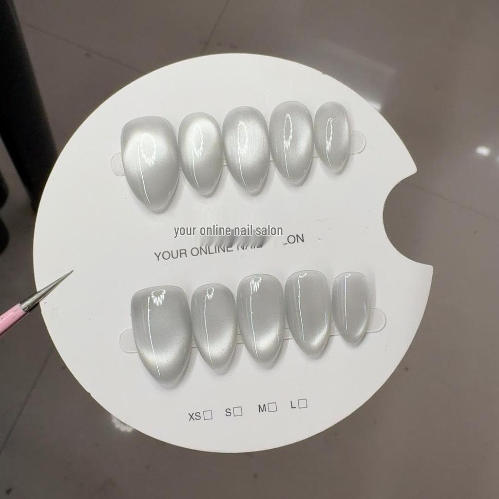 Handgefertigte Katzenaugen-Glasperlen-Nagelkunst-Kollektion: Abnehmbare tragbare Nagelspitzen