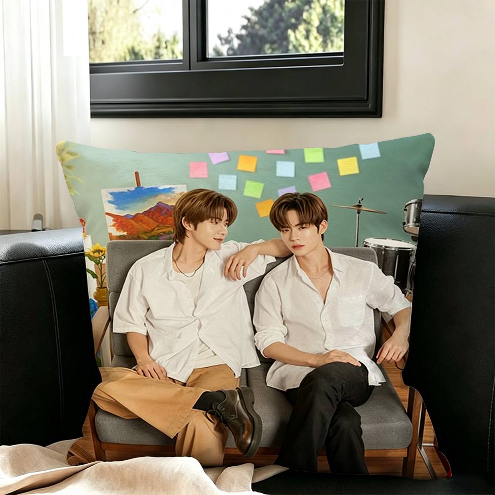 Love TV Duang with You Pillow Case Square Double-Sided Sofa Cushion Cover Bedroom Bedside Pillow