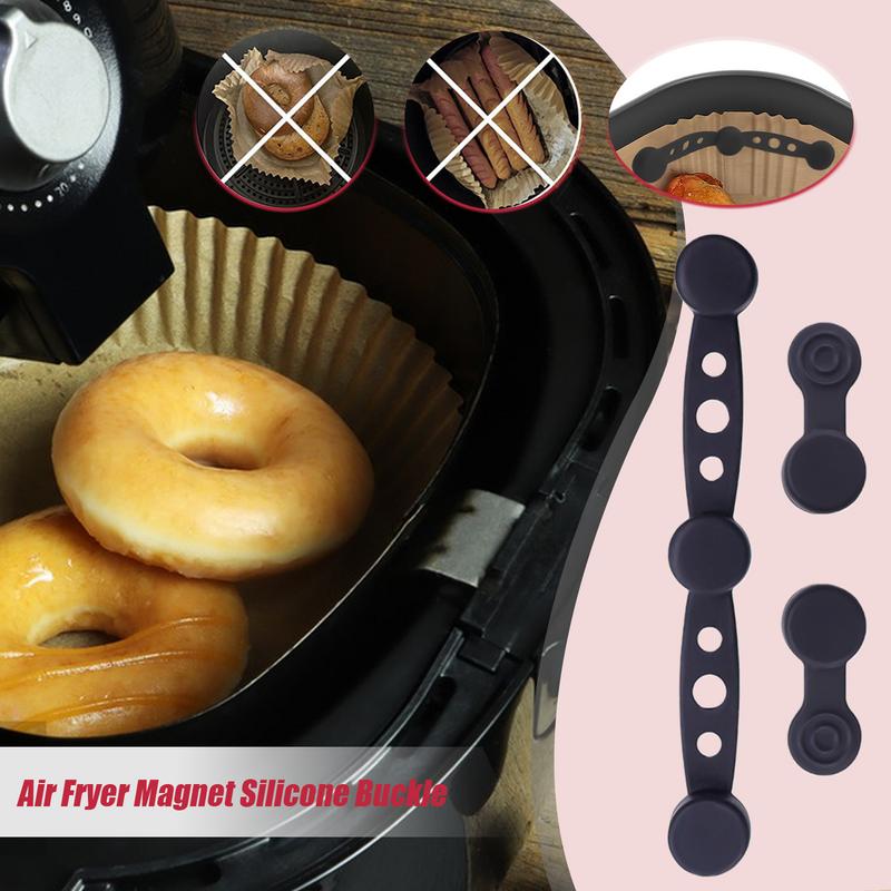 Luftfritös Magneter För Bakplåtspapper Luftfritös Spänne Silikon Tillbehör Reservdelar Värmetålig Foderhållare