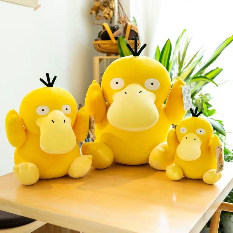 Large Psyduck Plush Pillow - Cute Duck Stuffed Toy for Girls, Ideal Birthday Gift, Trendy Pet Doll
