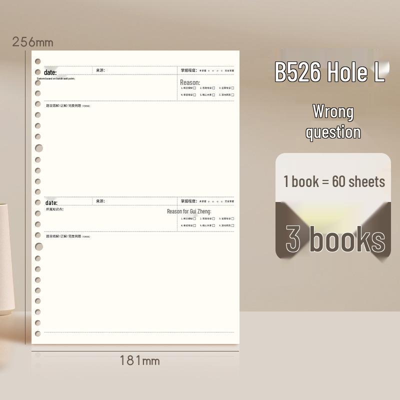 GoodNotes Refill: B5 Binder, A5 Replacement, A4 Loose-Leaf Notebook, Blank Grid Paper