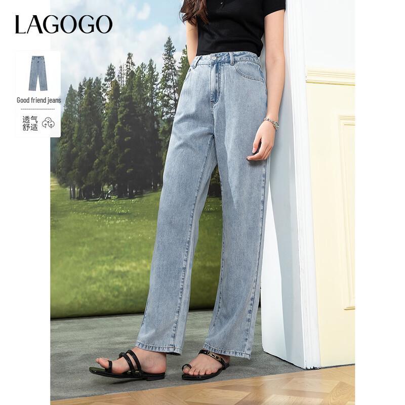 LAGOGO Women s High-Waist Slim-Fit Denim Jeans OANN533G09 M