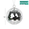 Reflective Glass Disco Ball - Silver Hanging Spherical Party Decor Mirror Ball