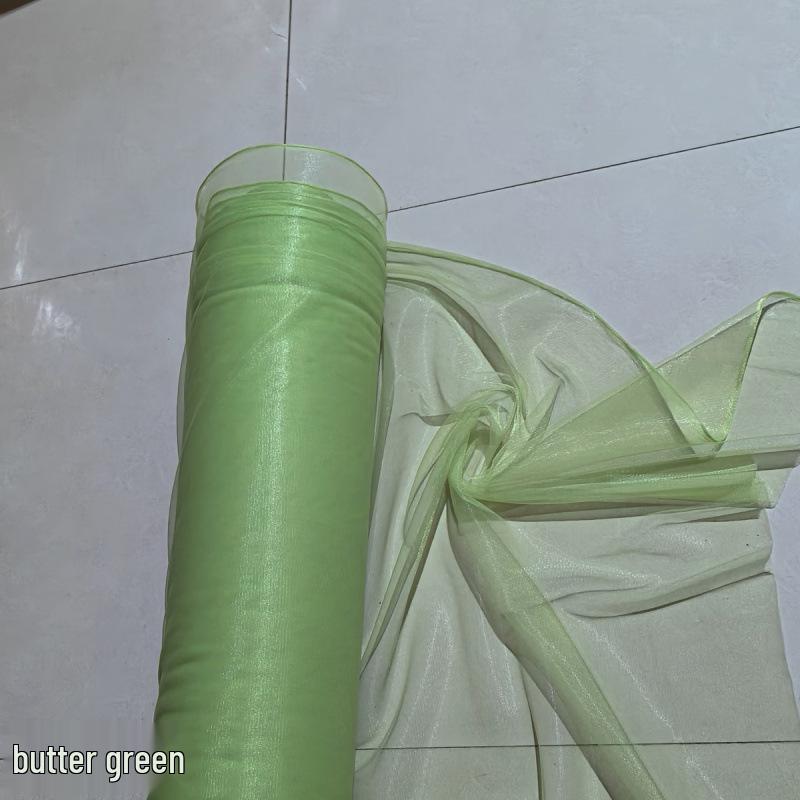 High-Density Swiss Organza Yarn Wedding Decor Fabric: Table Runner, Ceiling Drapes, Chair Sash Props