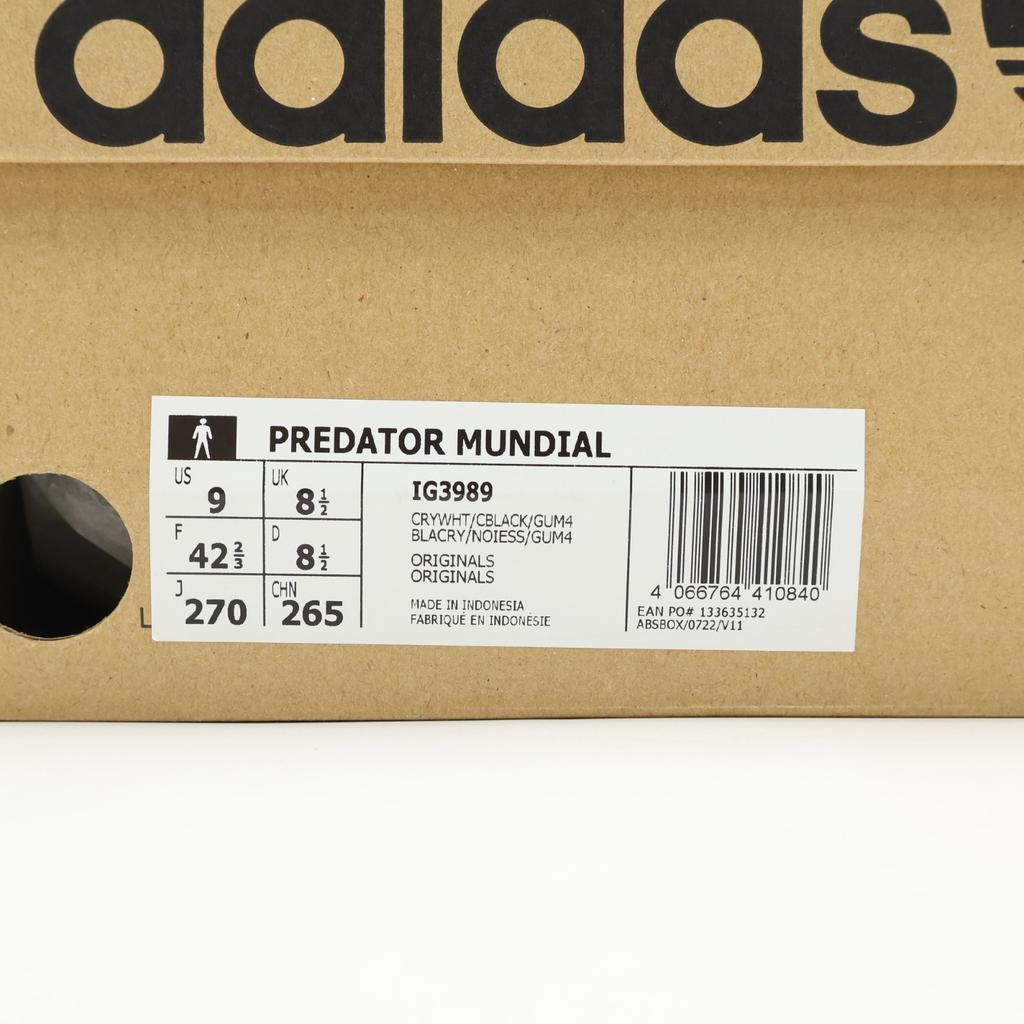 IG3989 Adidas Originals Predator Mundial Crystal White Core Black Gum (Men's)