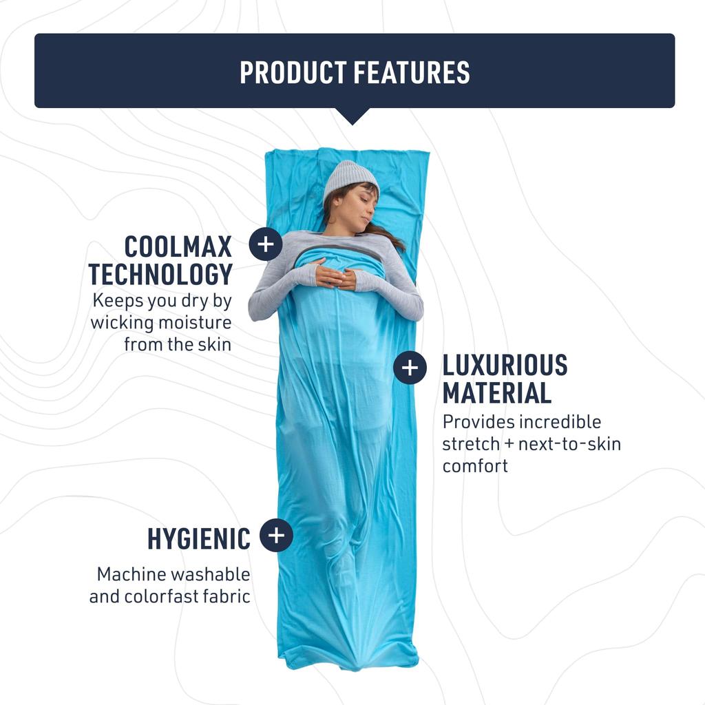 Sea To Summit Breeze Sleeping Bag Liner, Rectangle, with Pillow