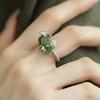925 Sterling Silber Schmuck Vintage Natürlicher Jade Blume Fingerringe für Frauen Hochzeitsfeier Schmuck Für Mädchen Freundin Geschenk