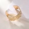 European and American jewelry wide-sided texture open bracelet stainless steel temperament exaggerated metallic women's jewelry