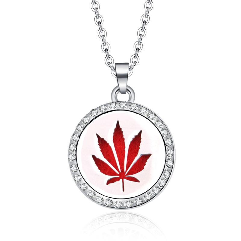 New Stainless Steel Alloy Fashion Aromatherapy Necklace Essential Oil Diffuser Perfume Locket Pendant Women Jewelry Gift