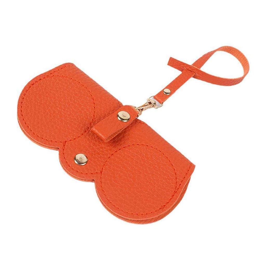 Sunglasses Leather Storage Bag with Wrist Strap Sunglasses Cases for Carrying Glasses Coins Keys