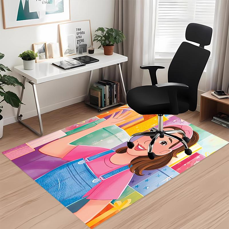 Ms. Rachel Printed Carpet, for Office Chair Living Room Bedroom Kitchen Room Decor Gifts.