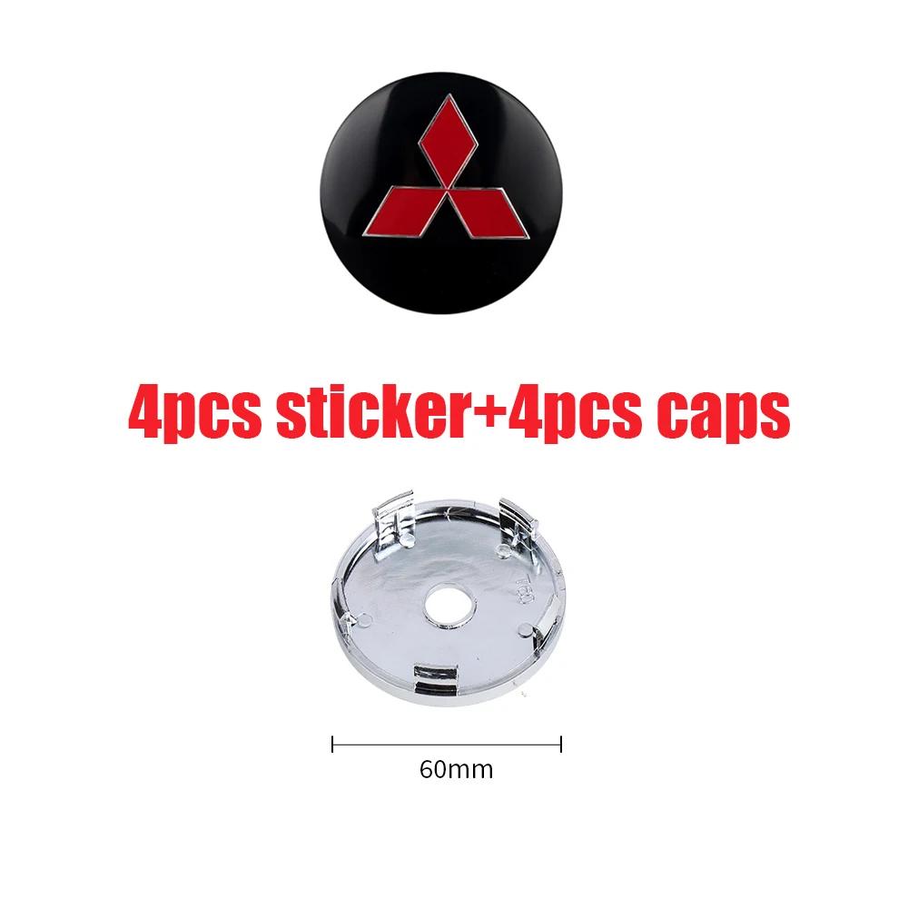 NEW 56/60MM Car Wheel Center Hub Caps Badge Tire Rim Cover For Mitsubishi Space Star Lancer EX 9 Outlander Xl Eclipse Cross Asx