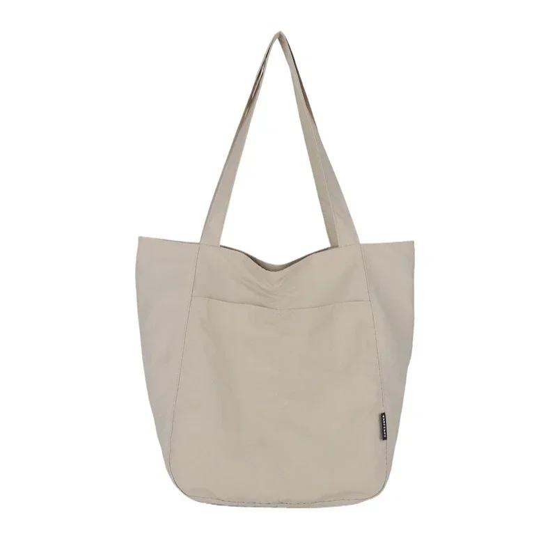 

Large Capacity Solid Canvas Trend Versatile Style Bag 2026 Fashi Leisure Women s Shoulder Bags Ccise Sewing Thread Tote Bags бежевый