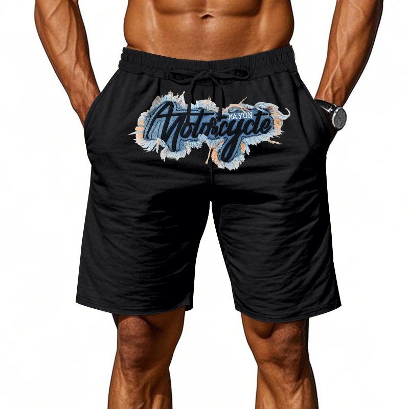 

Fashion Shorts Hip Hop Summer Thin Linen Breathable Beach Men s Shorts 5 Shorts XXXL чорний