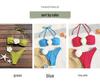 2024 Sexy Solid Color Halter Bandeau Two-Way Flower Bikini Swimsuit for Women