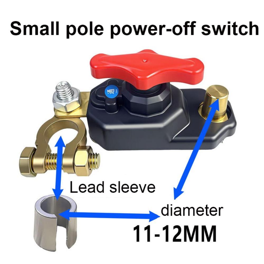 

16-17mm Car Battery Disconnect Switch Unidirectional Rotating Anti-Power Off Leakage Battery Switch Waterproof Circuit Breaker