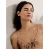 Yhpup Delicate Cubic Zirconia Triangle Drop Necklace Exquisite 18K Golden Plated Stainless Steel Collarbone Chain Jewelry