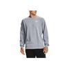 Under Armour Rival Solid Logo Print Crew Neck Sports Long Sleeve Sweatshirt Men sweatshirt Gray 1359029-035