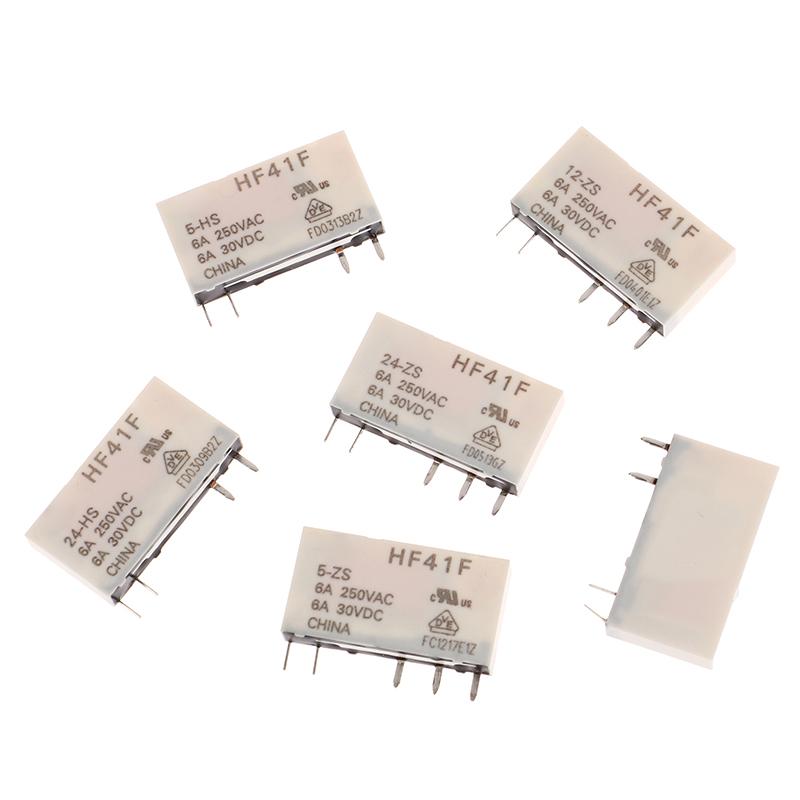 Hf41F-24-Zs Hf41F-12-Zs Hf41F-5-Zs Hf41F-5-Hs Hf41F-12-Hs Hf41F-24-Hs Průmyslové relé Subminiaturní výkonové relé 41F Hf41F