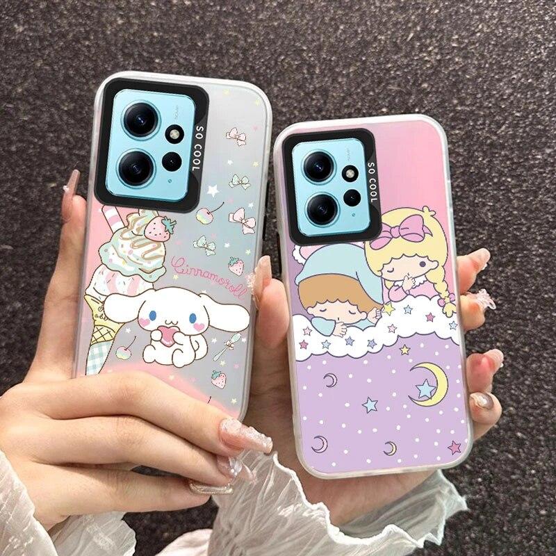 

Redmi Note 12 Case Kuromi Cinnamoroll Discoloration Anime Matte Sanrio Funda Redmi Note 12 Cartoon Shockproof Protective Soft Silicone Cover Case Bag
