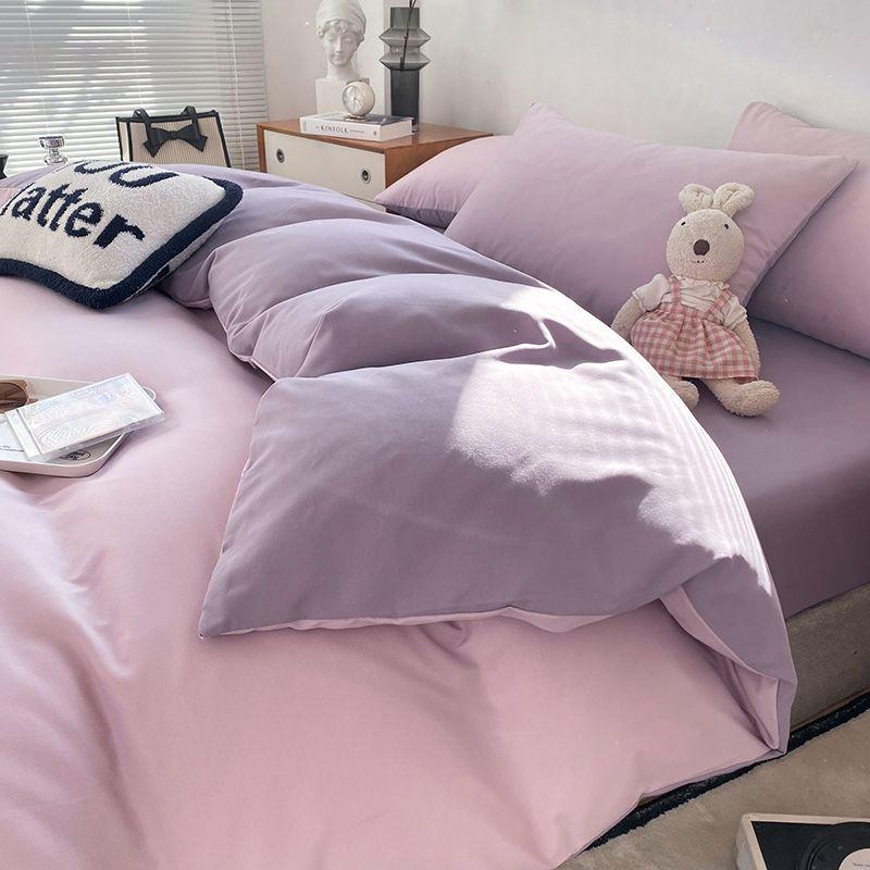 Cartoon Dormitory Three-piece Set Single Bedding Quilt Cover Double Bed Sheet Four-piece Set