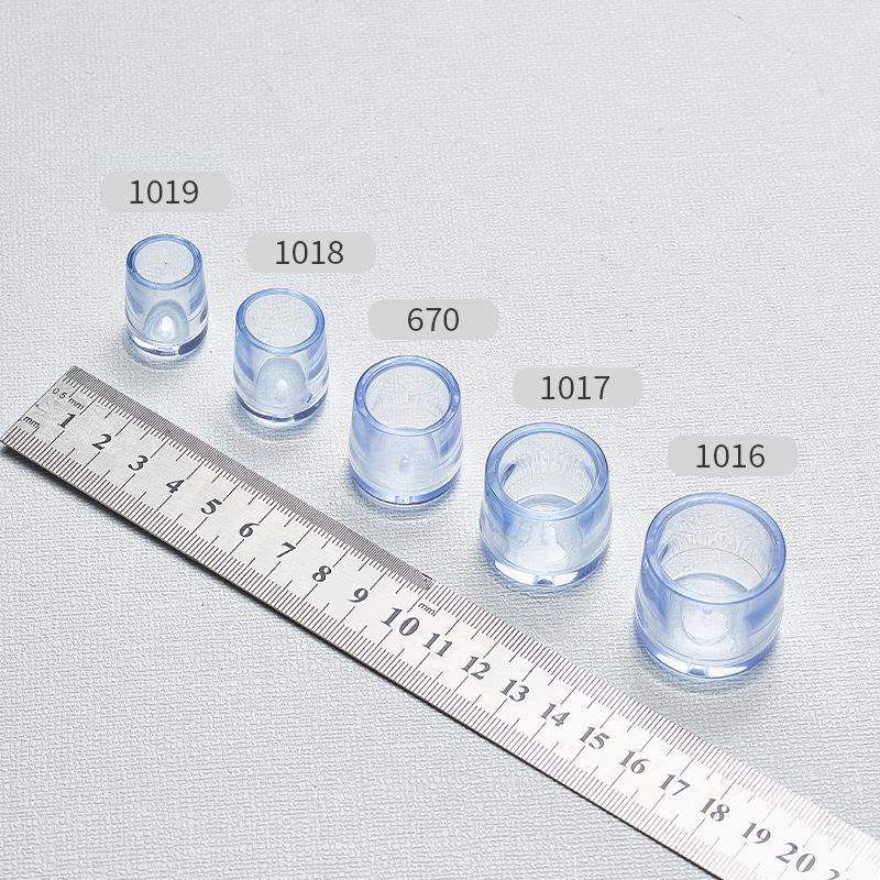 Transparente Rutschfeste Verschleißfeste Stuhl- und Tischbeinpolster, Weiche PVC Stumme Fußkappen, Mehrere Größen, 4er-Set