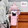 750ML Straw Thermal Cup Stainless Steel Vacuum Flask Insulated Water Bottle with Lifting Rope And Strap for Cold Hot Beverages