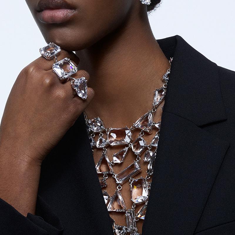 Swarovski Anillos chapados en rodio para mujer
