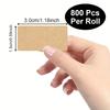 1600pcs Kraft Paper Sealing Label Stickers Self-Adhesive Handwritten Packaging Labeling Organization Packaging Label Stickers