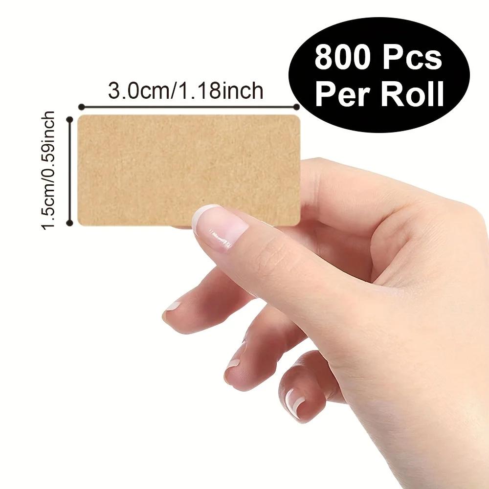 1600pcs Kraft Paper Sealing Label Stickers Self-Adhesive Handwritten Packaging Labeling Organization Packaging Label Stickers
