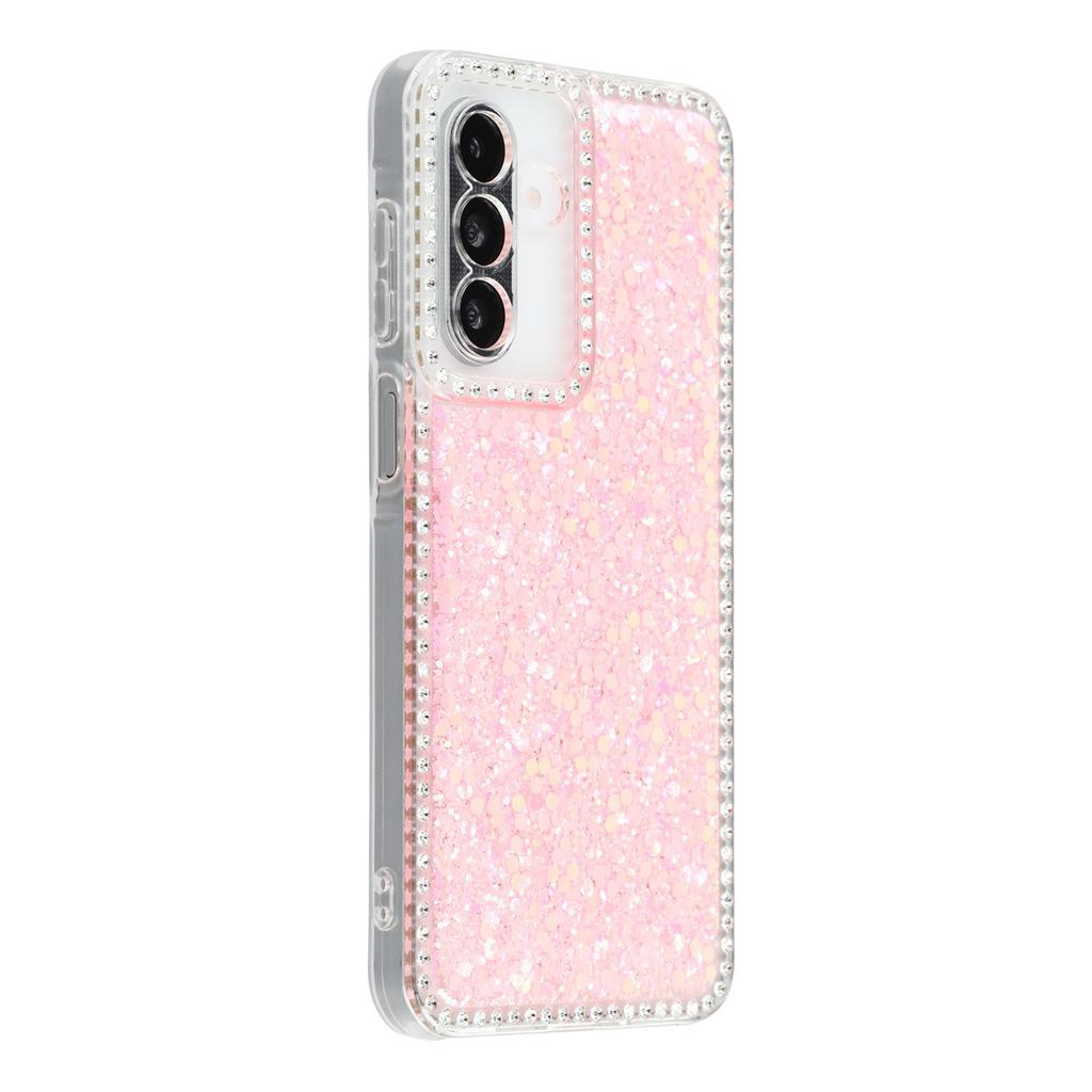 For Samsung Galaxy A56 5G Case Rhinestone Edge Glitter Epoxy TPU Phone Cover