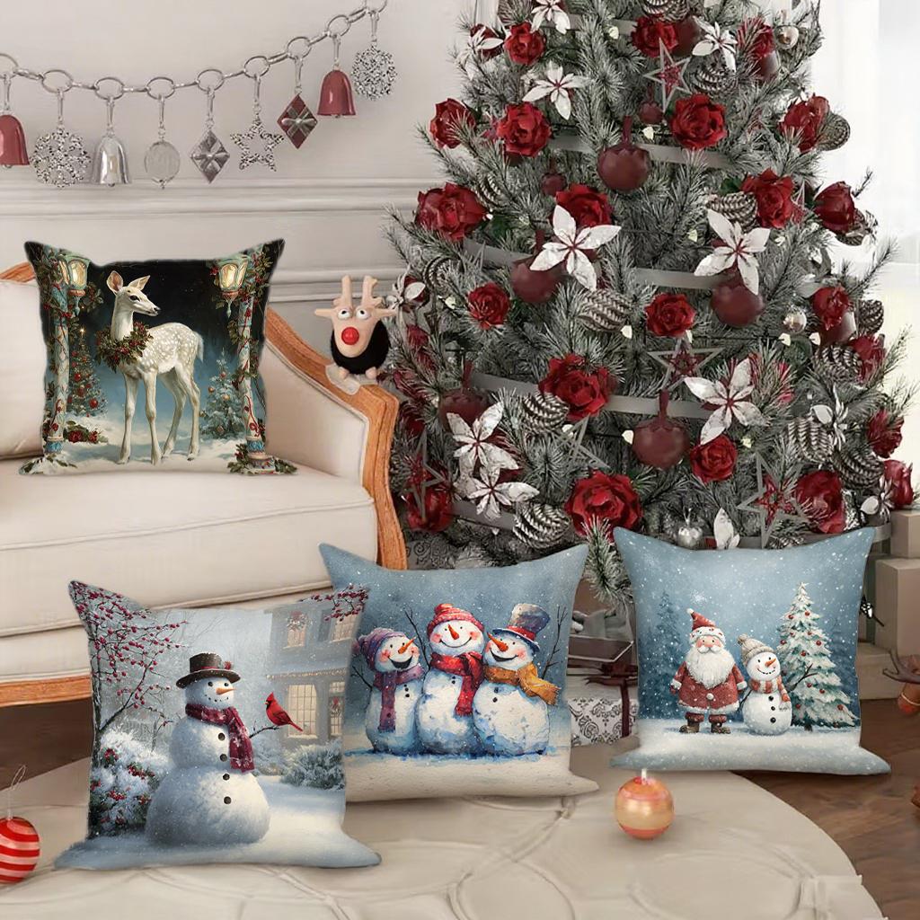 Huse de Pernă cu Tematică de Crăciun Potrivite pentru canapea mașină dormitor husă de pernă decorativă husă de pernă
